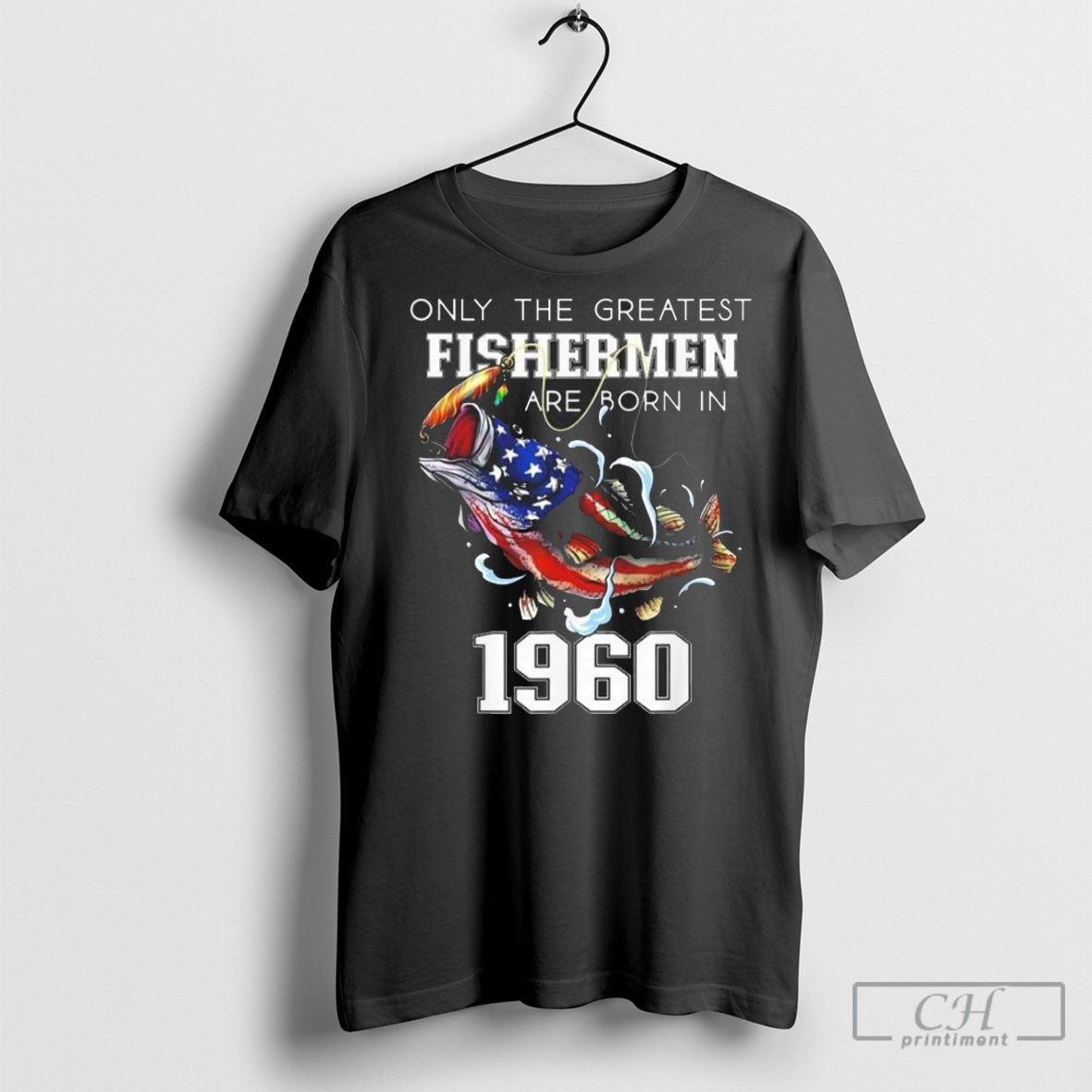 65th Birthday 1960 Fishermen Bass Fishing 65 Year Old T Shirts