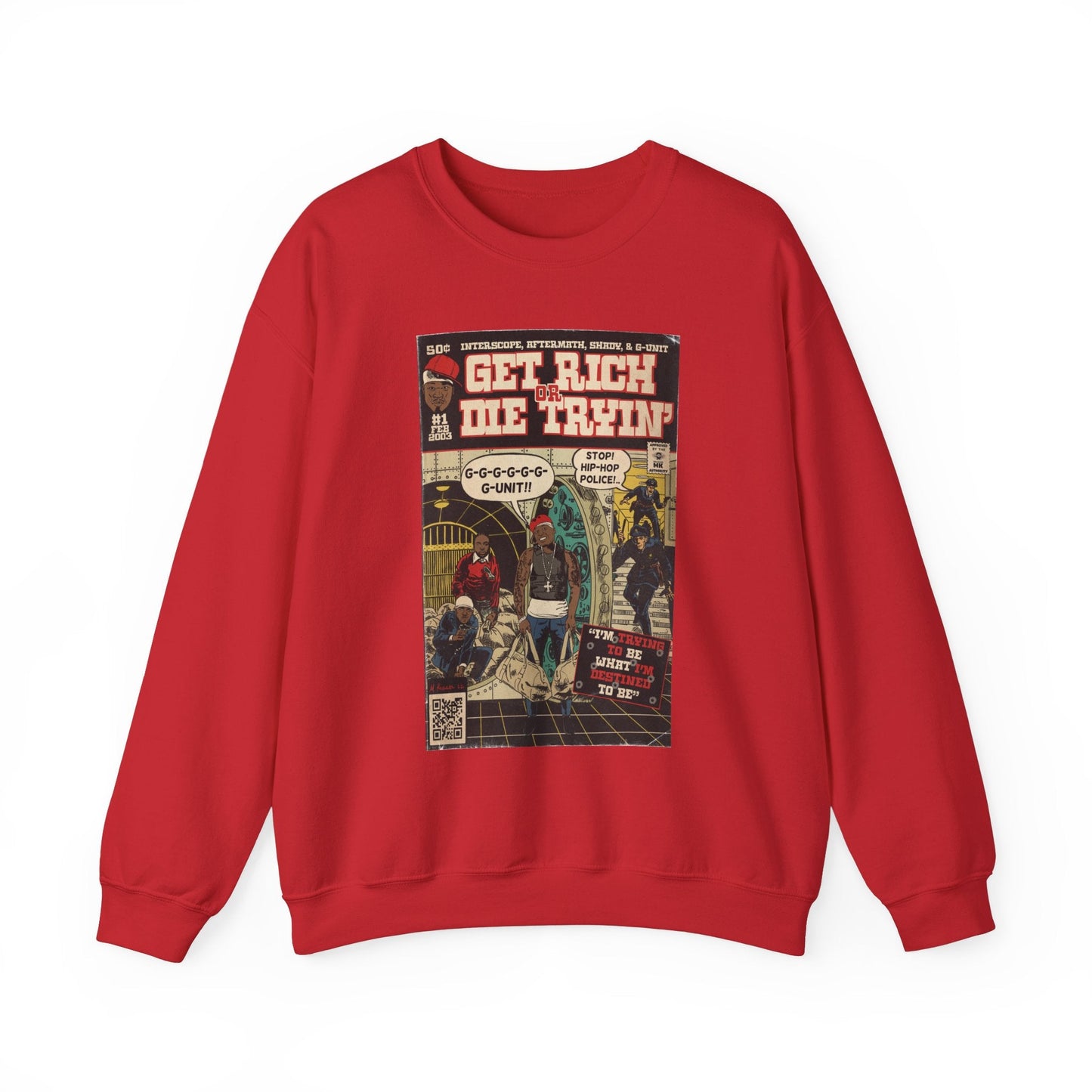Get Rich Or Die Tryin - Comic Art - Unisex Heavy Blendâ„¢ Crewneck Sweatshirt