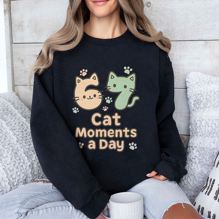 67 Cat Moments A Day Six Seven T Shirt
