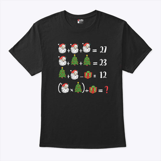 67 Six Seven Santa Tree Math Teacher Christmas T Shirt
