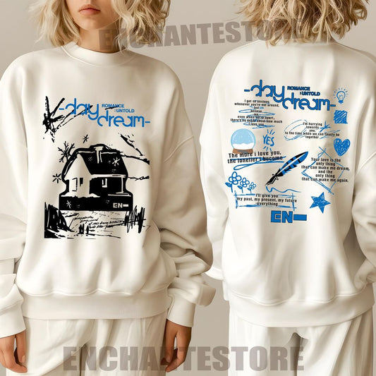 Enhypen Romance Untold Day Dream Sweatshirt,En White Midnight Sweatshirt