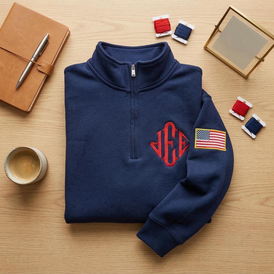 Embroidered Jeffrey Epstein Quarter Zip Sweatshirt, Unisex J.E.E. Meme Shirt, Jeffrey JEE Monogram Activewear