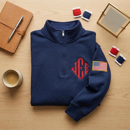 Embroidered Jeffrey Epstein Quarter Zip Sweatshirt, Unisex J.E.E. Meme Shirt, Jeffrey JEE Monogram Activewear