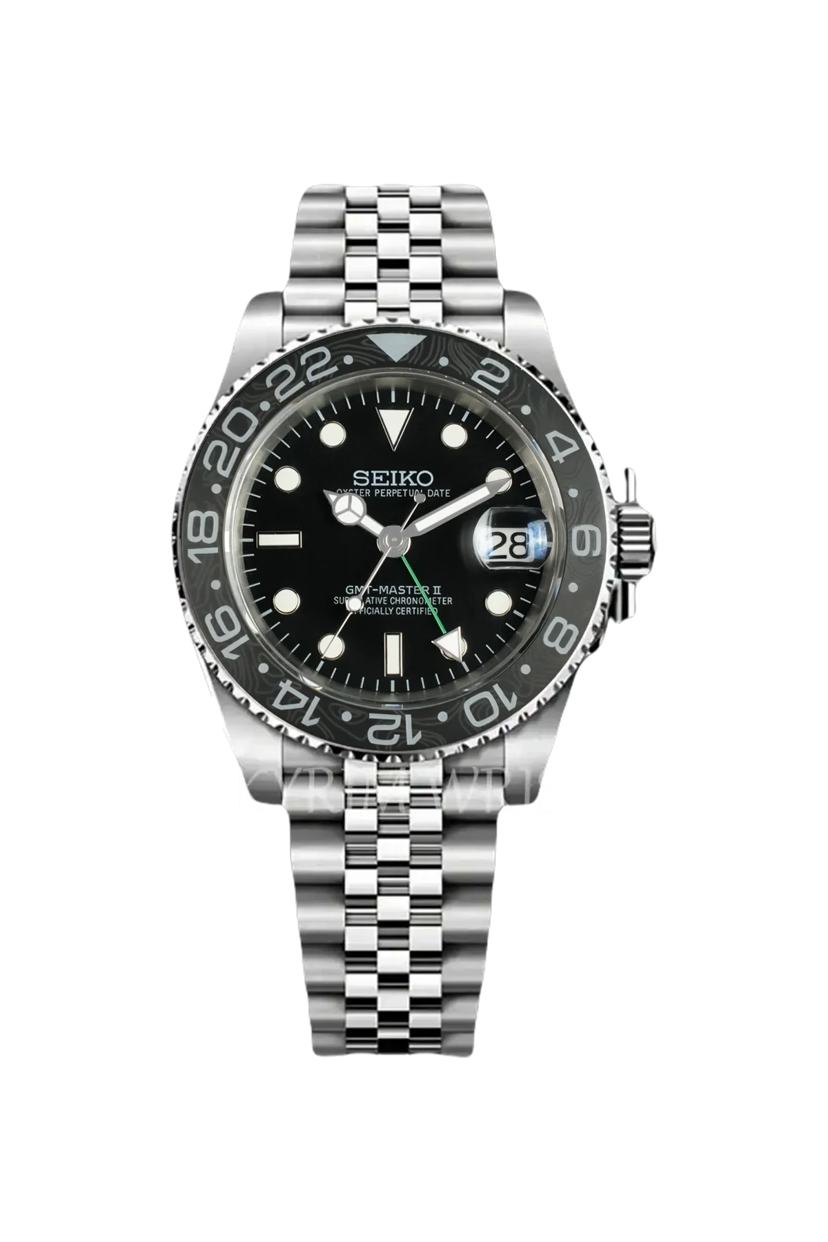 Mod GMT-Master II Bruce Wayne-Carbon Fiber Bezel