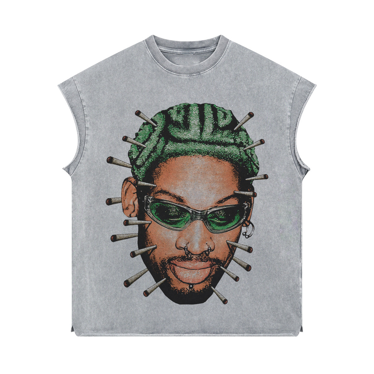 RODMAN BIG FACE MUSCLE TEE - clothing by TeeHivey.com (Image 2)