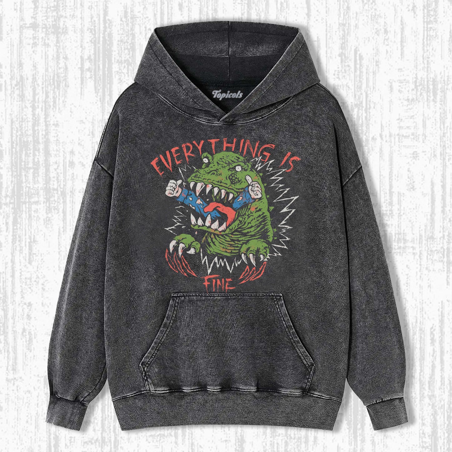 EVERYTHING IS FINE FINE T-SHIRT - clothing by TeeHivey.com (Image 3)