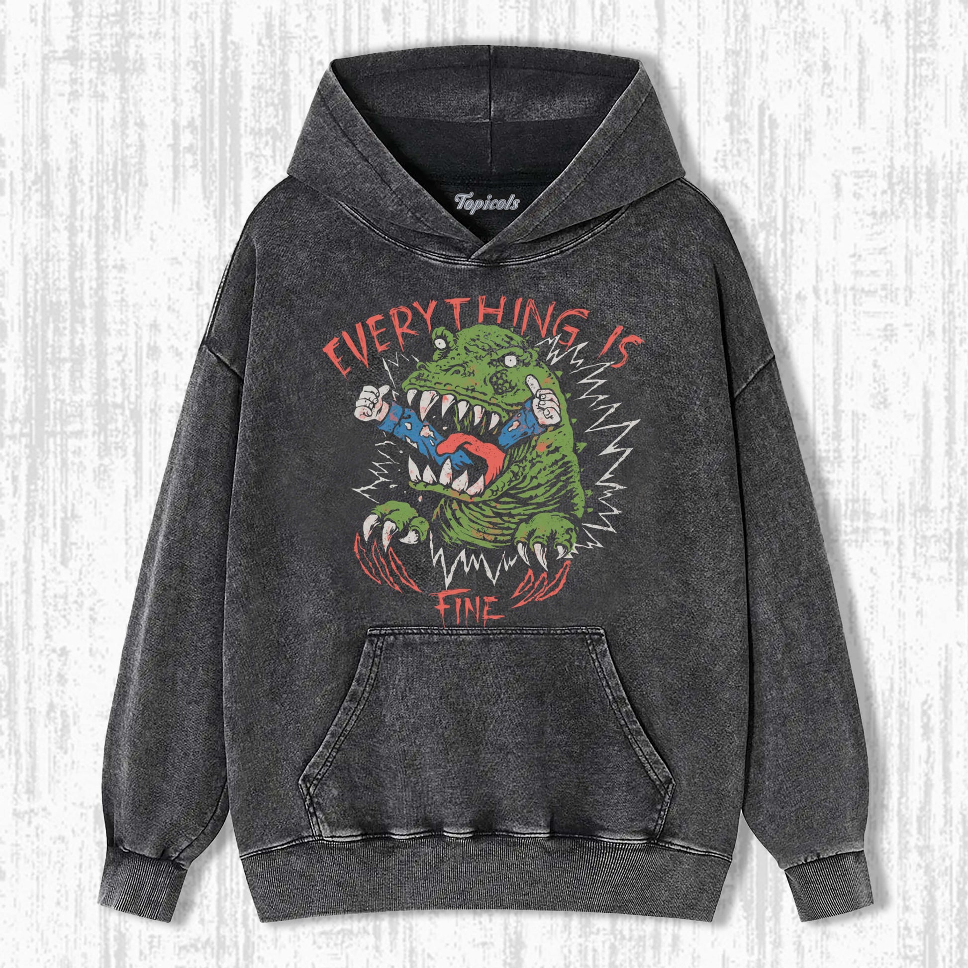 EVERYTHING IS FINE FINE T-SHIRT - clothing by TeeHivey.com (Image 3)