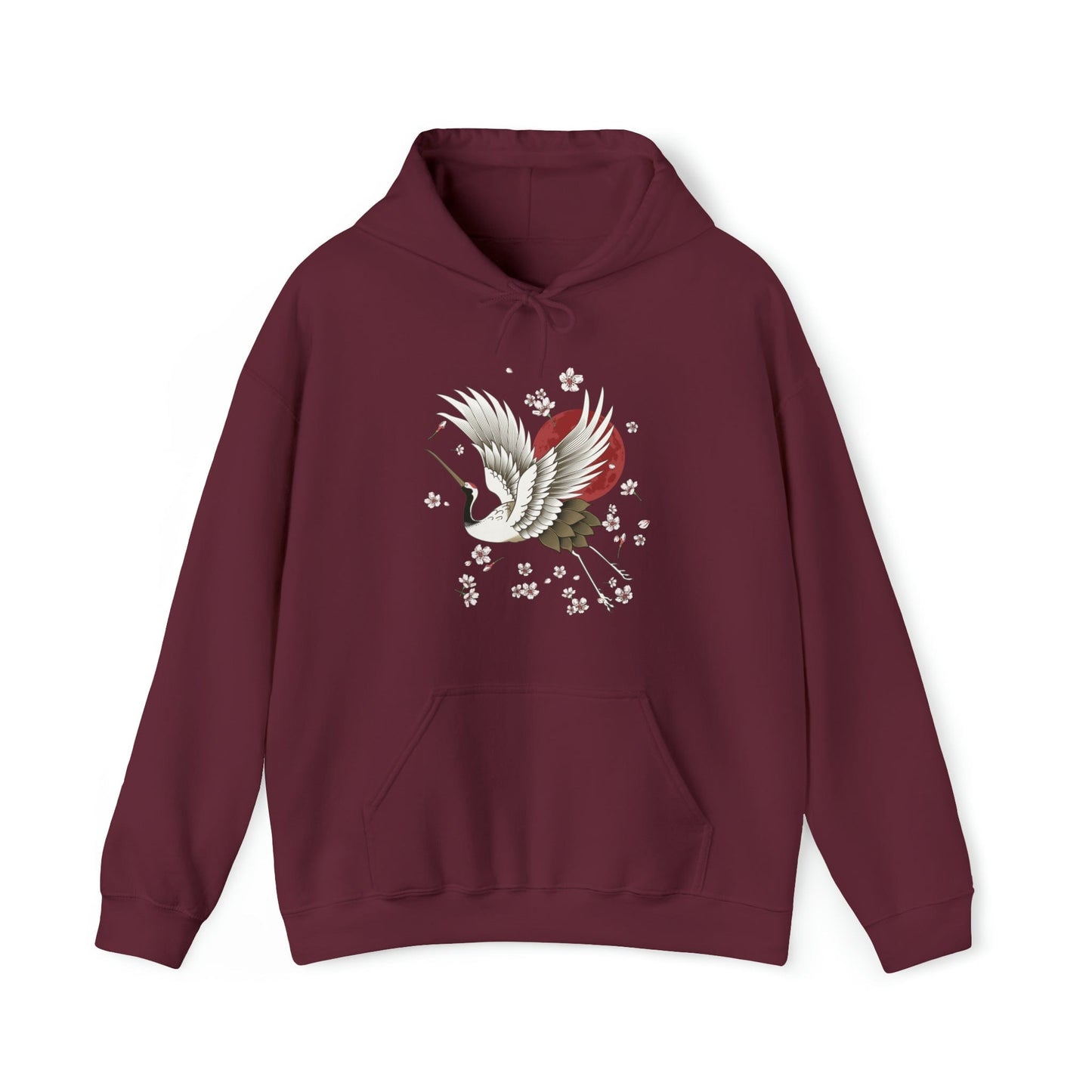 Sakura Graceful Crane Unisex Hoodie