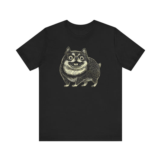 Quirky Smiling Shiba T-Shirt Ã¢â‚¬â€œ Funny Cartoon Dog Tee