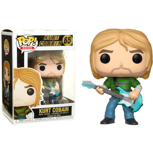 Funko Pop Music Kurt Cobain Striped Shirt Vinyl Action Figure
