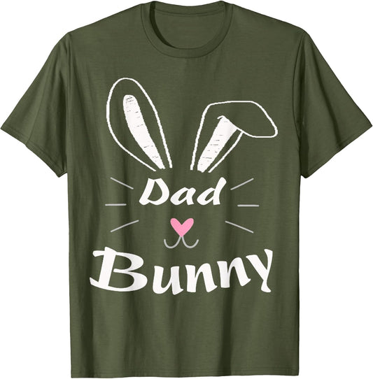 Easter Day Dad Bunny Ear Rabbit Dad Gift Father Day Vintage T-Shirt