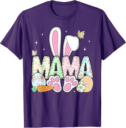 Easter Bunny Mama Spring Eggs Hunting Family Matching Easter T-Shirt