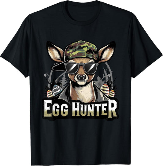 Easter Egg Hunter Camo Funny Hunting Boys Girls Kids Toddler T-Shirt