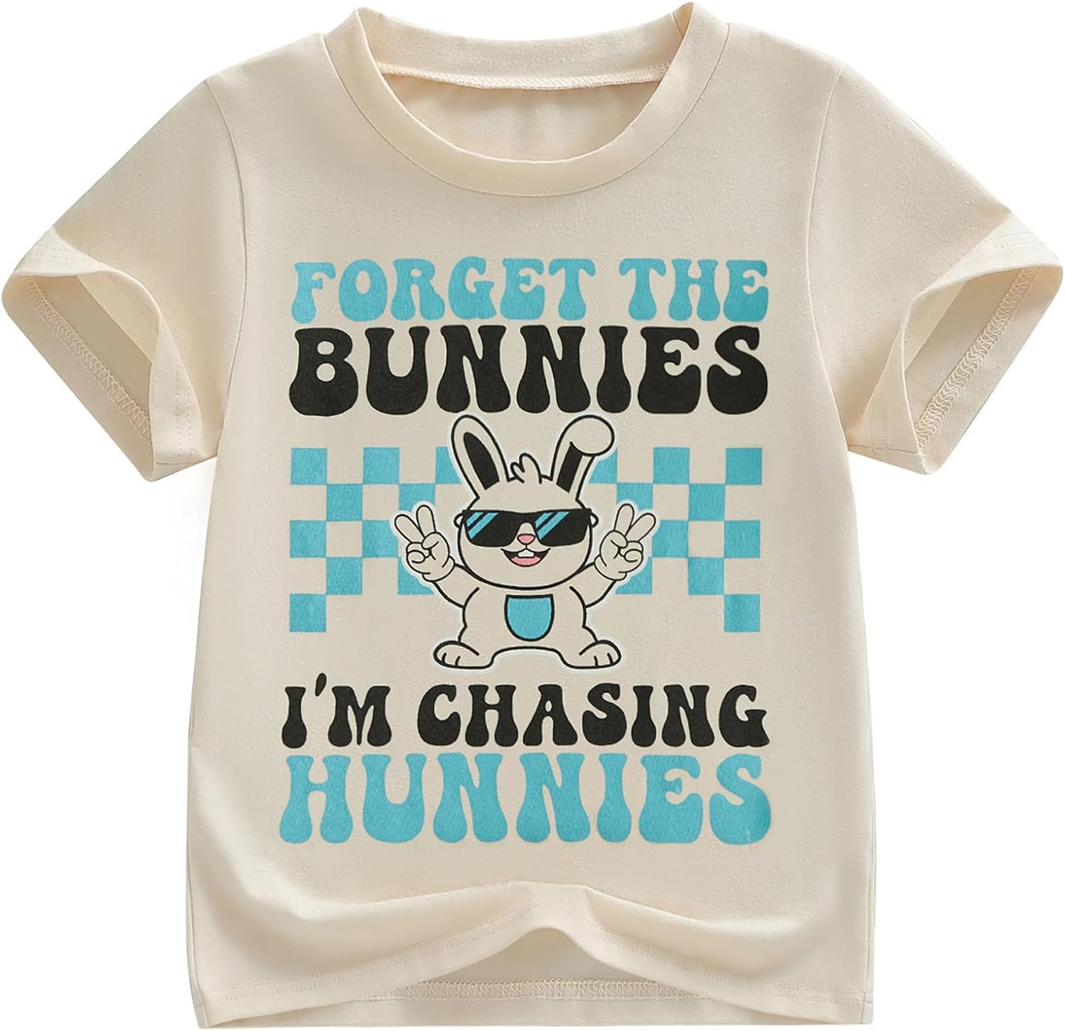 Kids Toddler Boys Girls Easter Shirt Short Sleeve Forget The Bunnies I'm Chasing Hunnies Funny T-Shirt Top