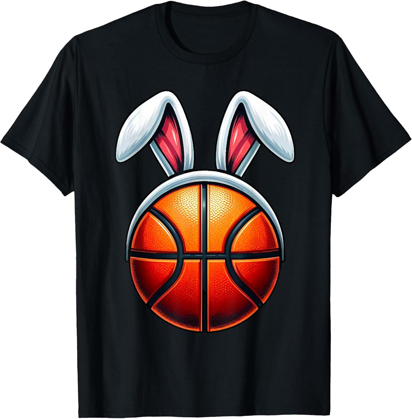 Basketball Easter Cute Bunny Ears Easter Hunting Eggs Funny T-Shirt