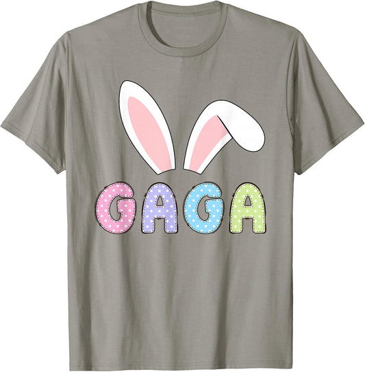 Cute Gaga Happy Easter Bunny Matching Family Outfit T-Shirt