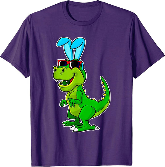 T Rex Easter Bunny Funny Dinosaur Boys Basket Stuffers Kids T-Shirt