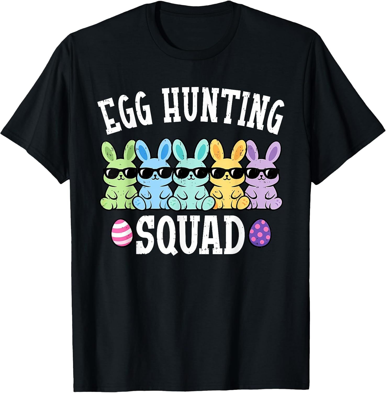 Kids Easter Bunny Squad Egg Hunting Easter Kids Boys Girls T-Shirt