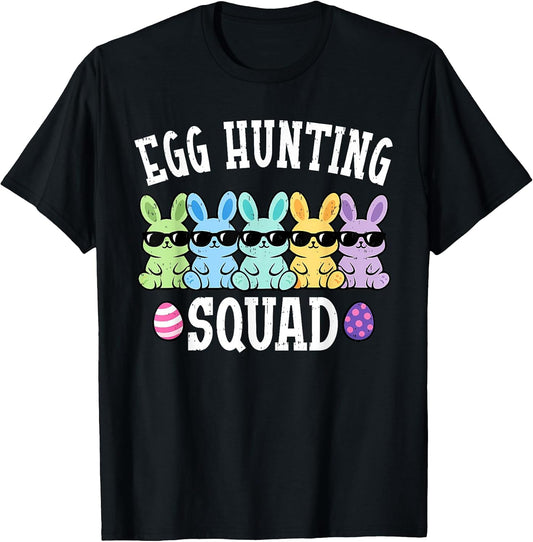 Kids Easter Bunny Squad Egg Hunting Easter Kids Boys Girls T-Shirt