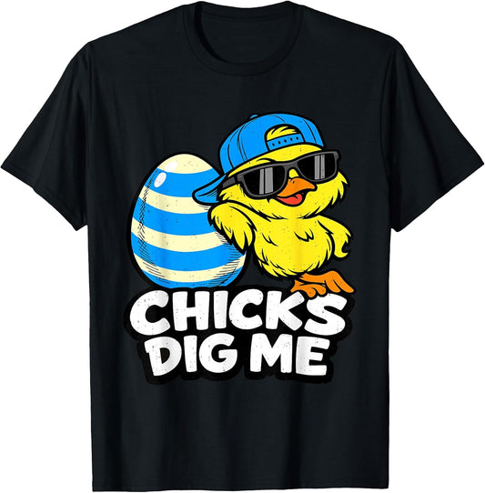 Cool Chick Sunglasses Funny Easter Day Men Boys Kids Toddler T-Shirt