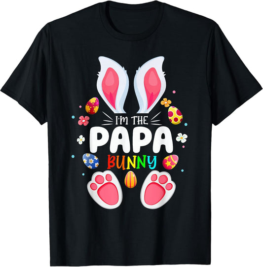 Mens I'm The Papa Bunny Matching Family Easter Party T-Shirt
