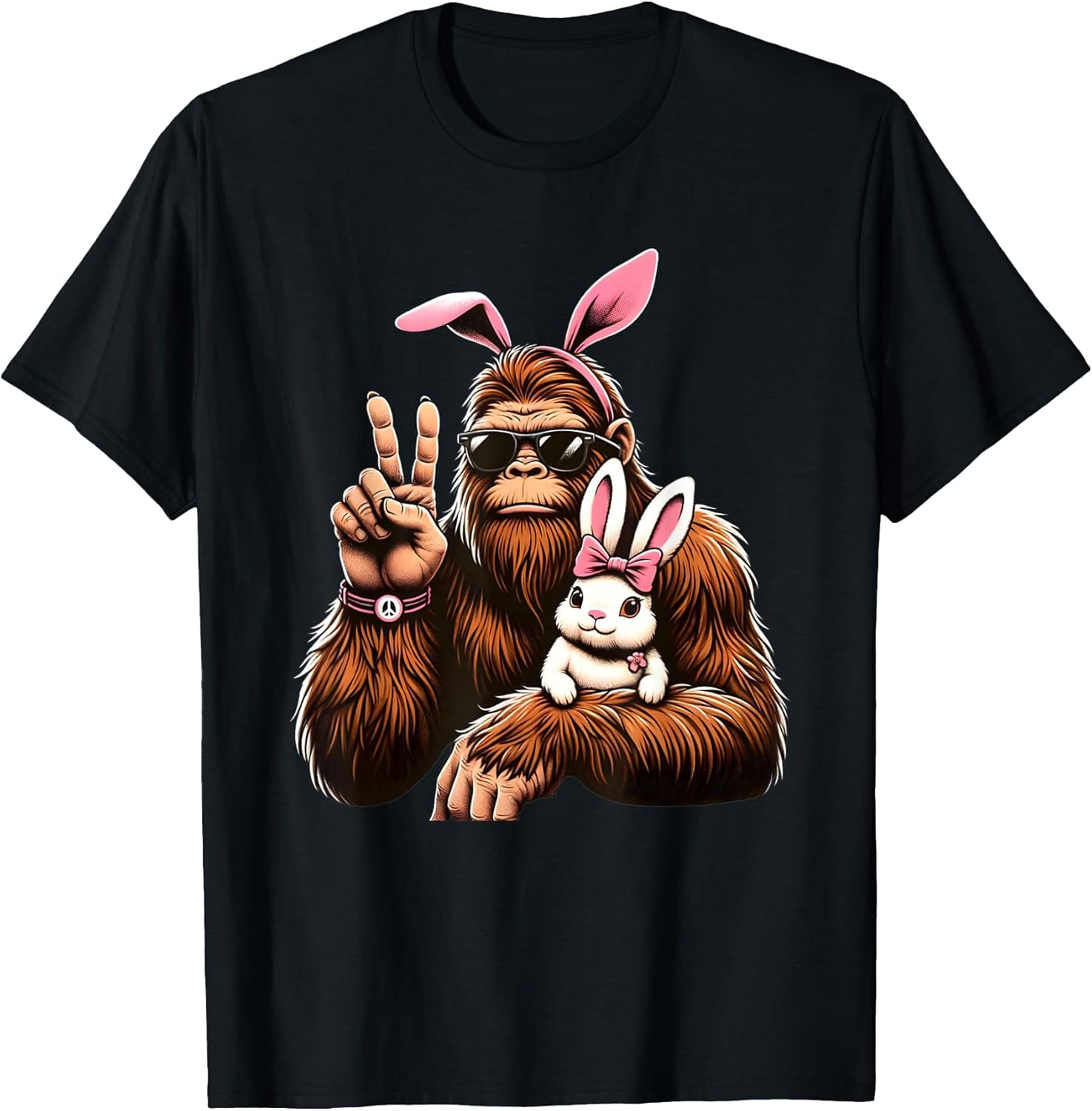 Bigfoot Bunny Funny Easter Day Sasquatch T-Shirt