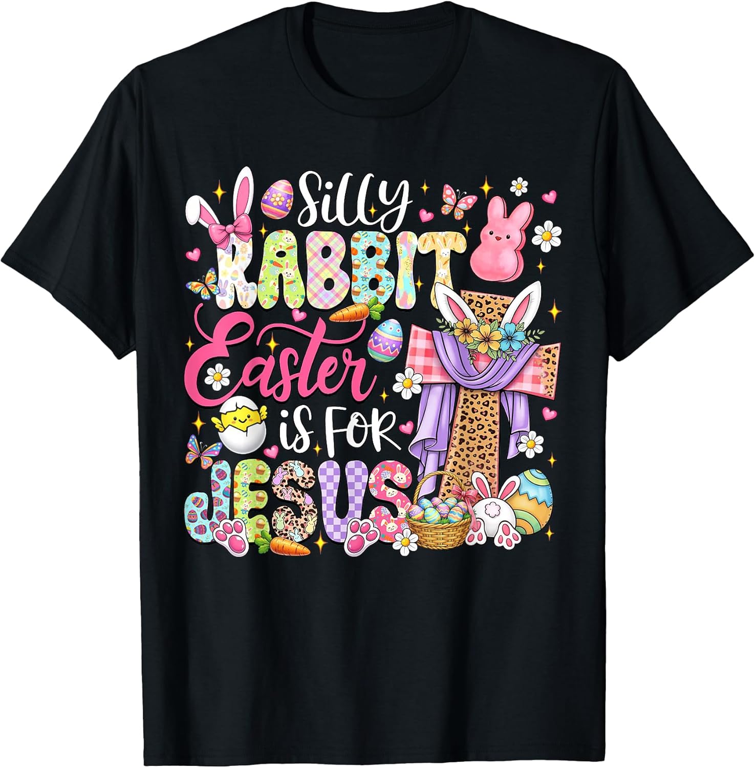 Silly Rabbit Easter is for Jesus Cute Bunny Christian Easter T-Shirt