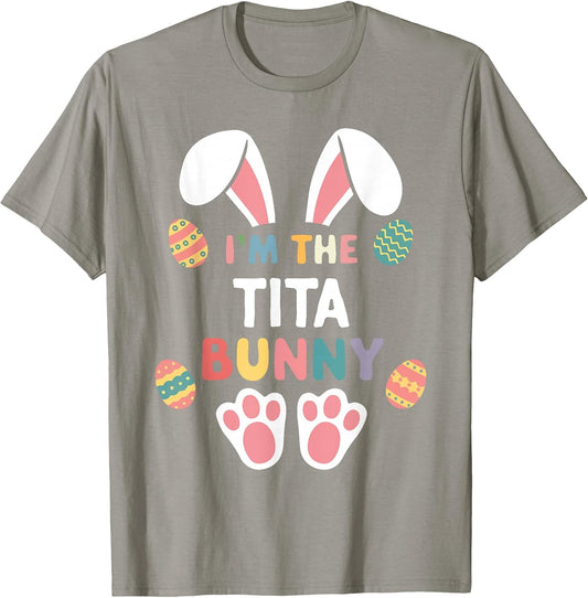 Cute Tita Happy Easter Bunny Matching Family Outfit T-Shirt