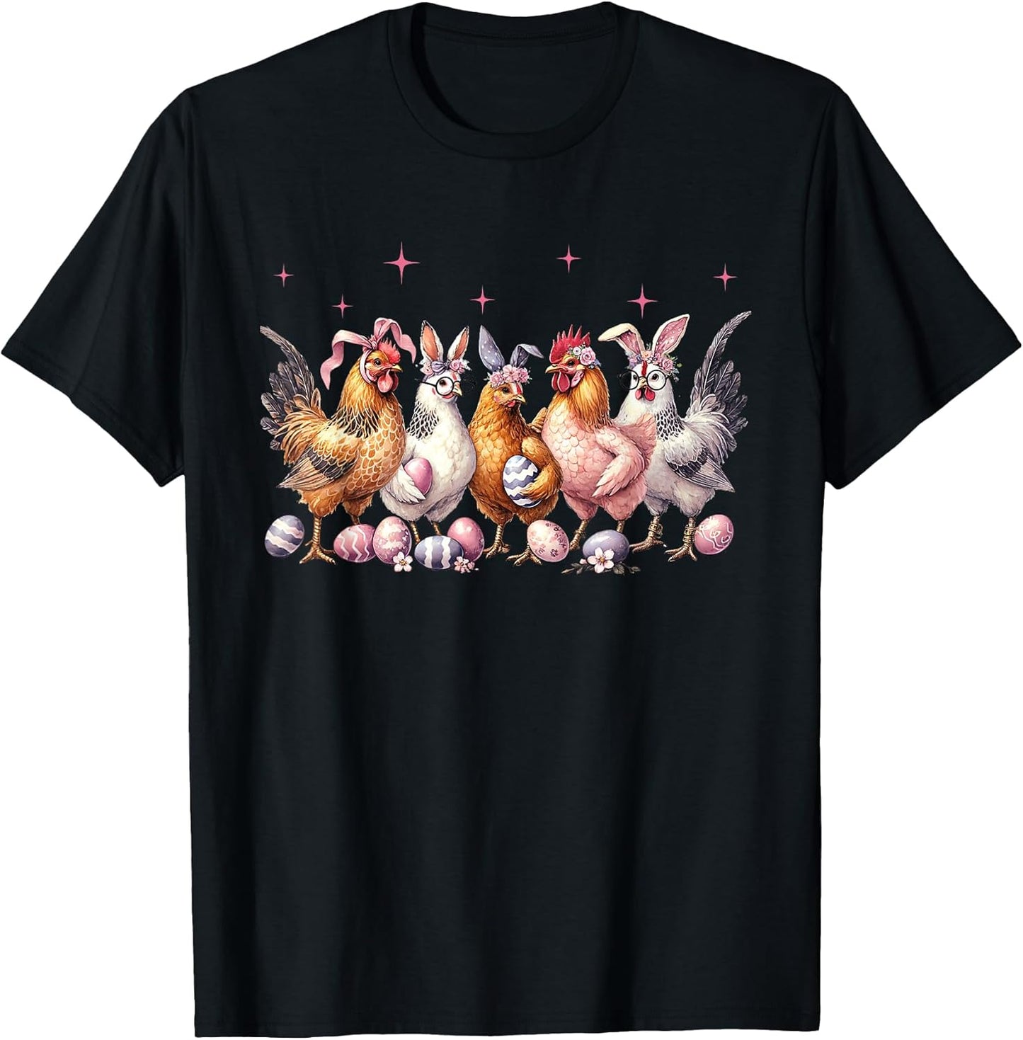 Easter Bunny Farm Chicken Bunny Ears T-Shirt
