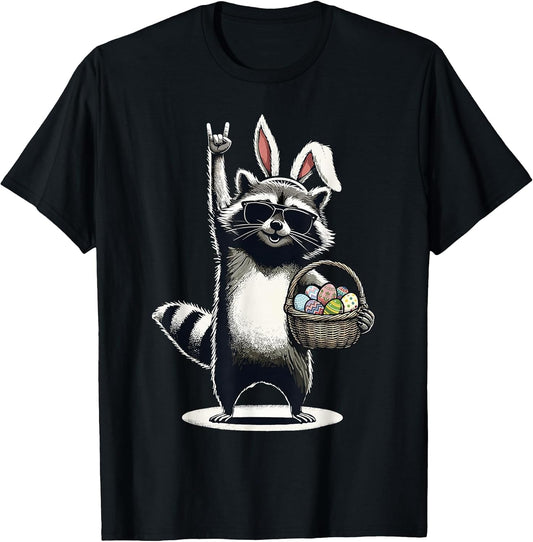 Easter Raccoon Rocks Easter Egg Hunt Funny Easter T-Shirt