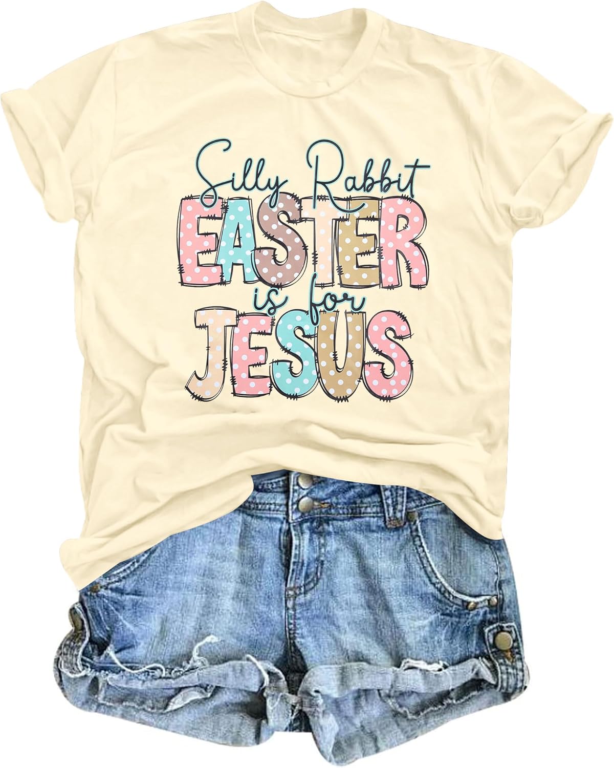 Happy Easter Shirt Women Silly Rabbit Easter is for Jesus Shirt Easter Christian Shirt Easter Tee Tops