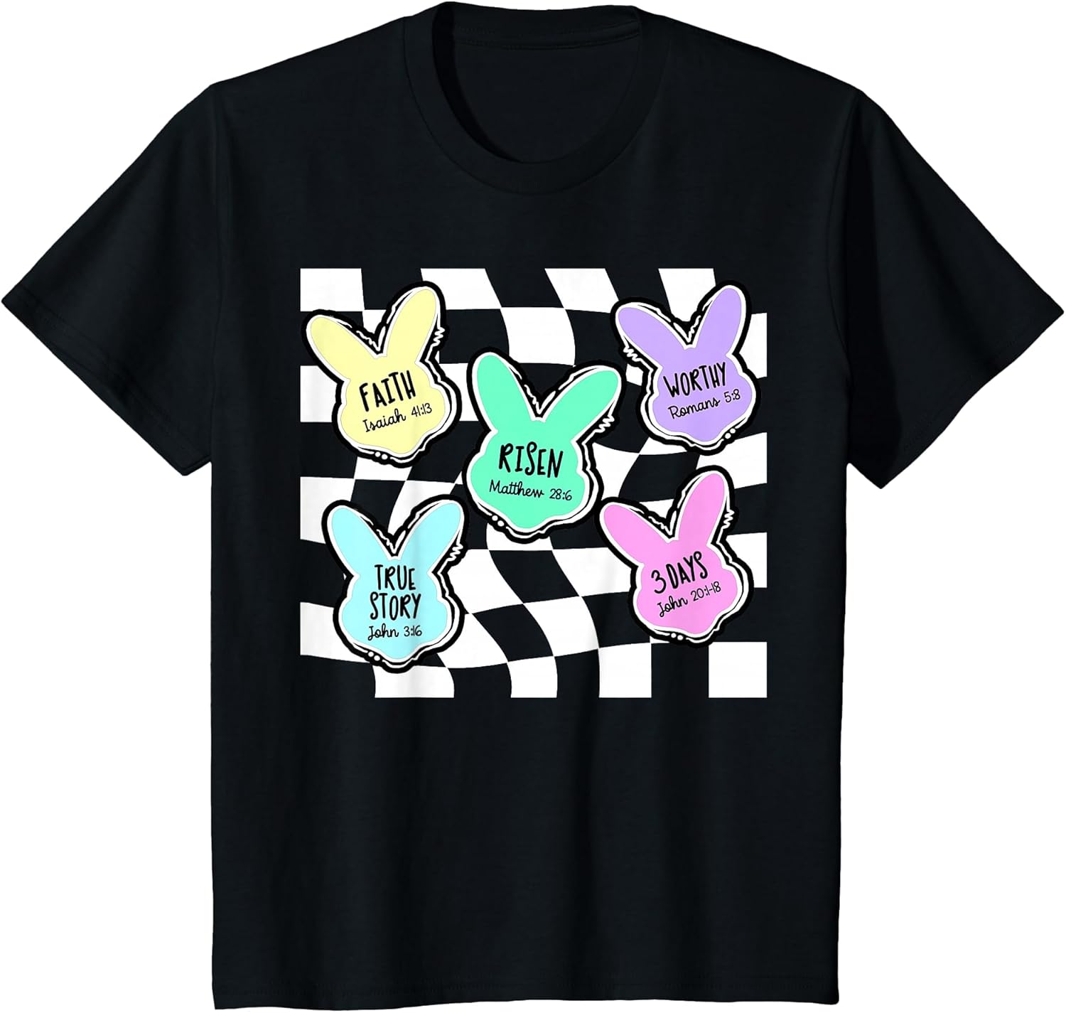 Christian Easter Bunny Toddler Bible Verse Jesus Lover Baby T-Shirt