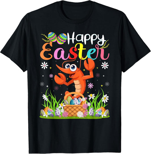 Crawfish Happy Easter Egg Hunt Bunny Ear Crawfish Easter T-Shirt