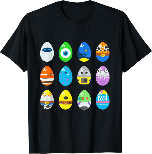 Classic Character Easter Eggs T-Shirt Small