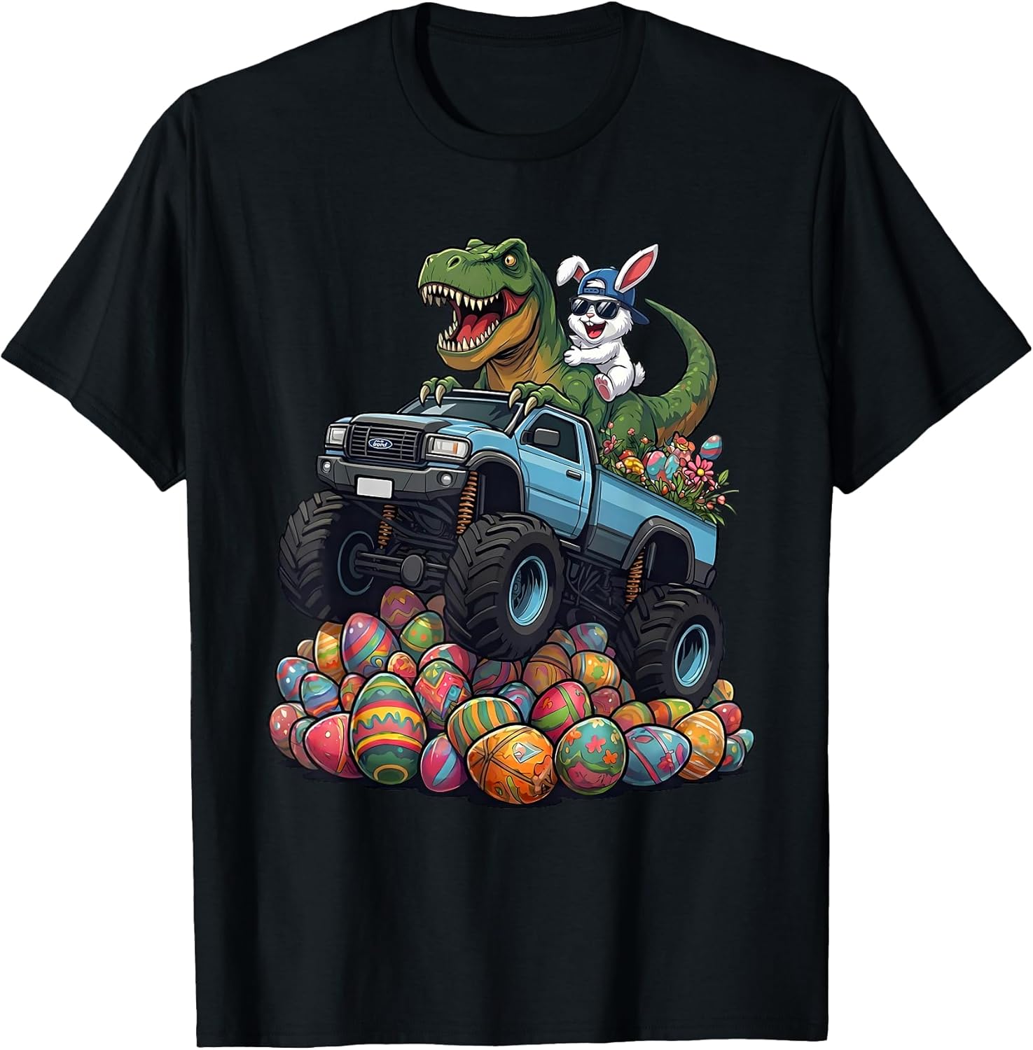 Easter Bunny Dinosaur Monster Truck | Boys, Kids, & Toddlers T-Shirt