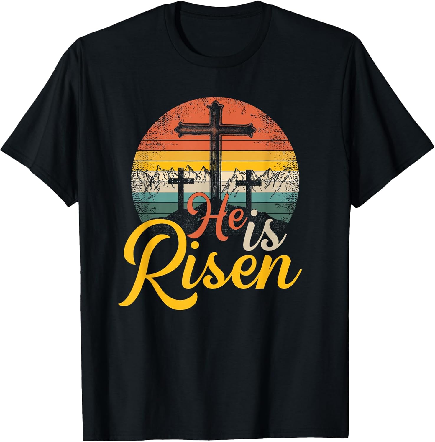 He is Risen - Christian Easter Jesus T-Shirt Small