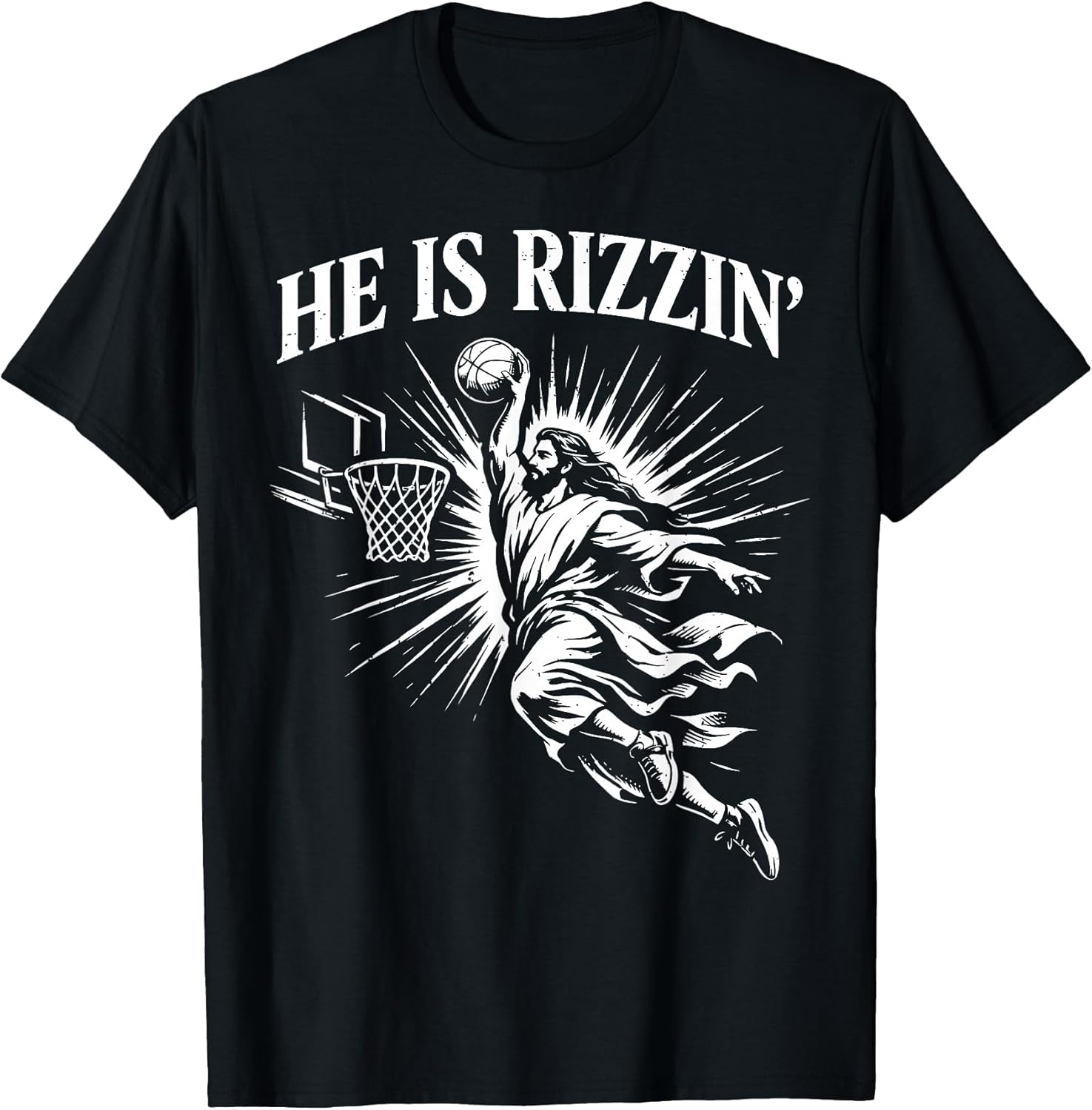 He is Rizzin Christian Religious Boys Kids Men Teens Easter T-Shirt