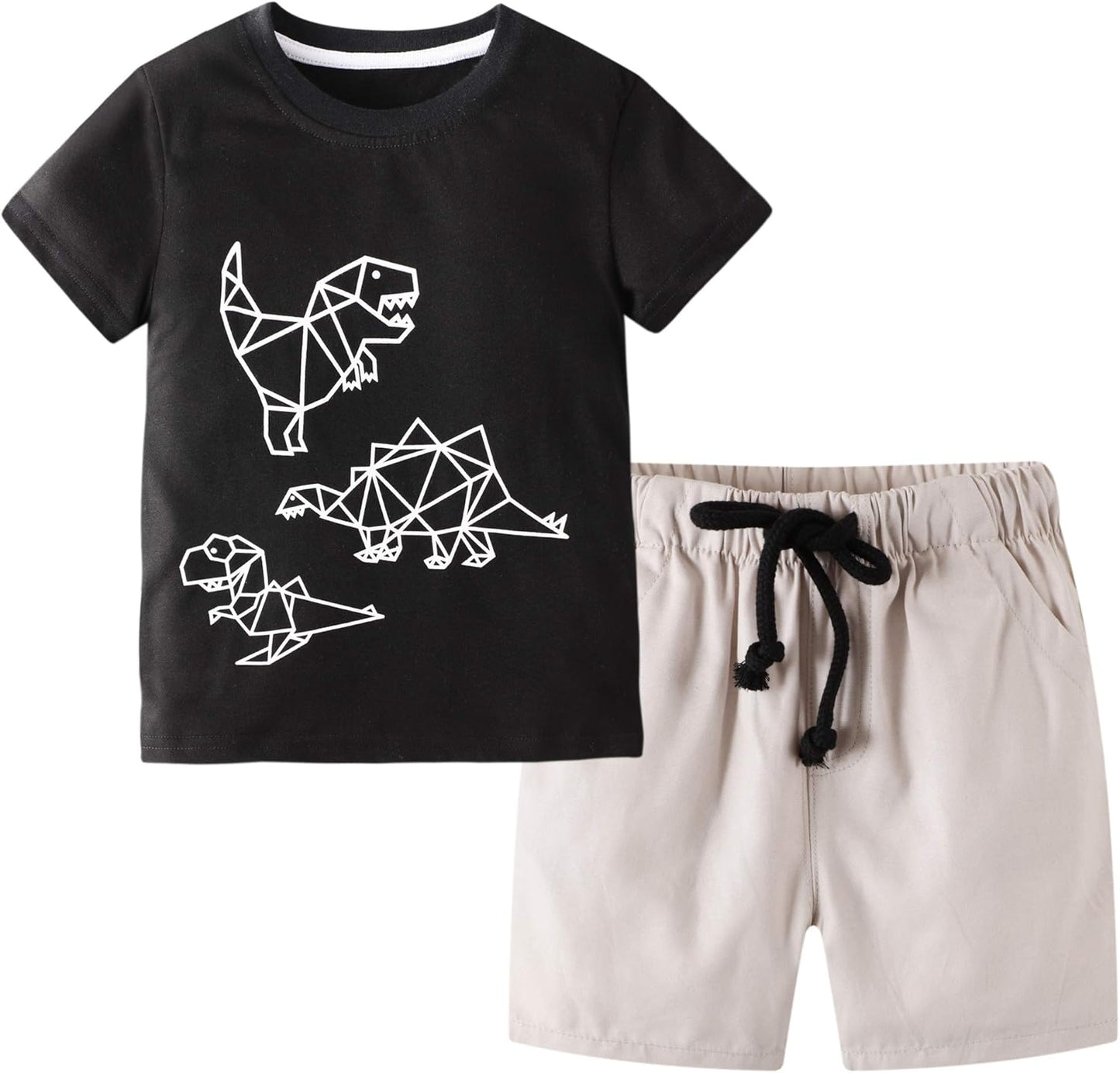 Toddler Boy Clothes Kids Summer Cotton Outfits Shirt Short Sets Size 2-7