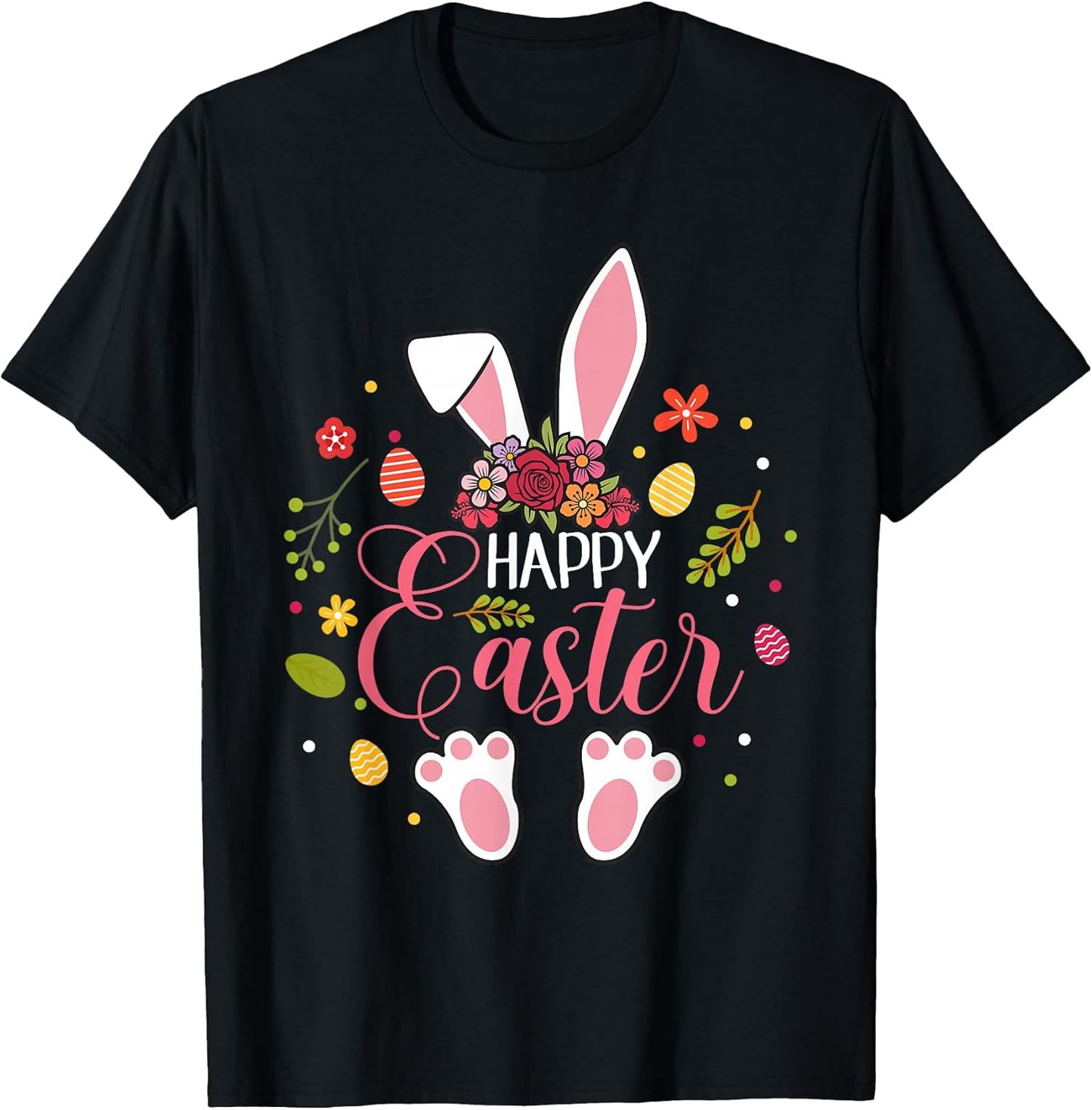 Happy Easter Bunny Easter Egg Hunt Squad Easter Womens Girls T-Shirt