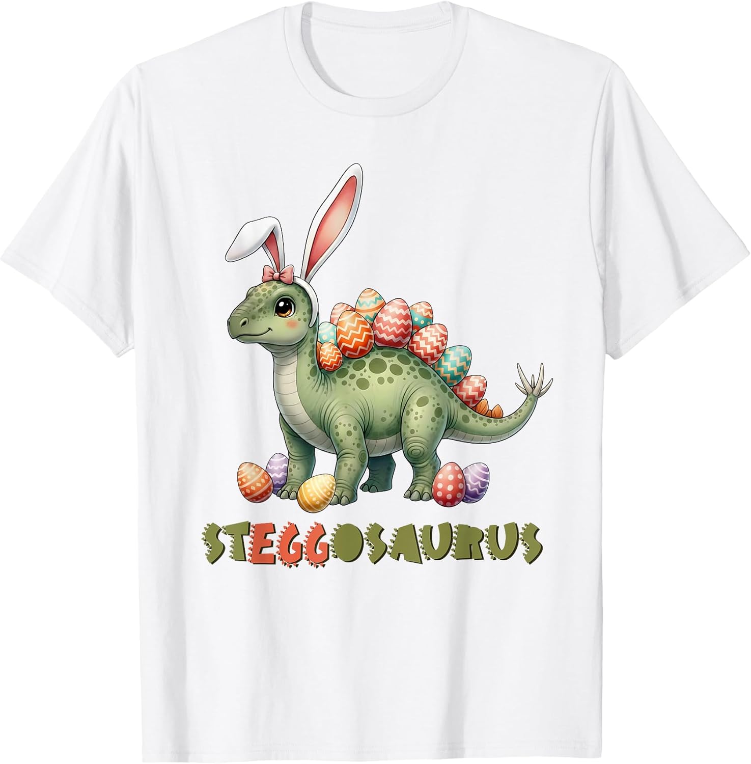 Easter Day Stegosaurus Lover Dinosaur Egg Hunt Steggosaurus T-Shirt