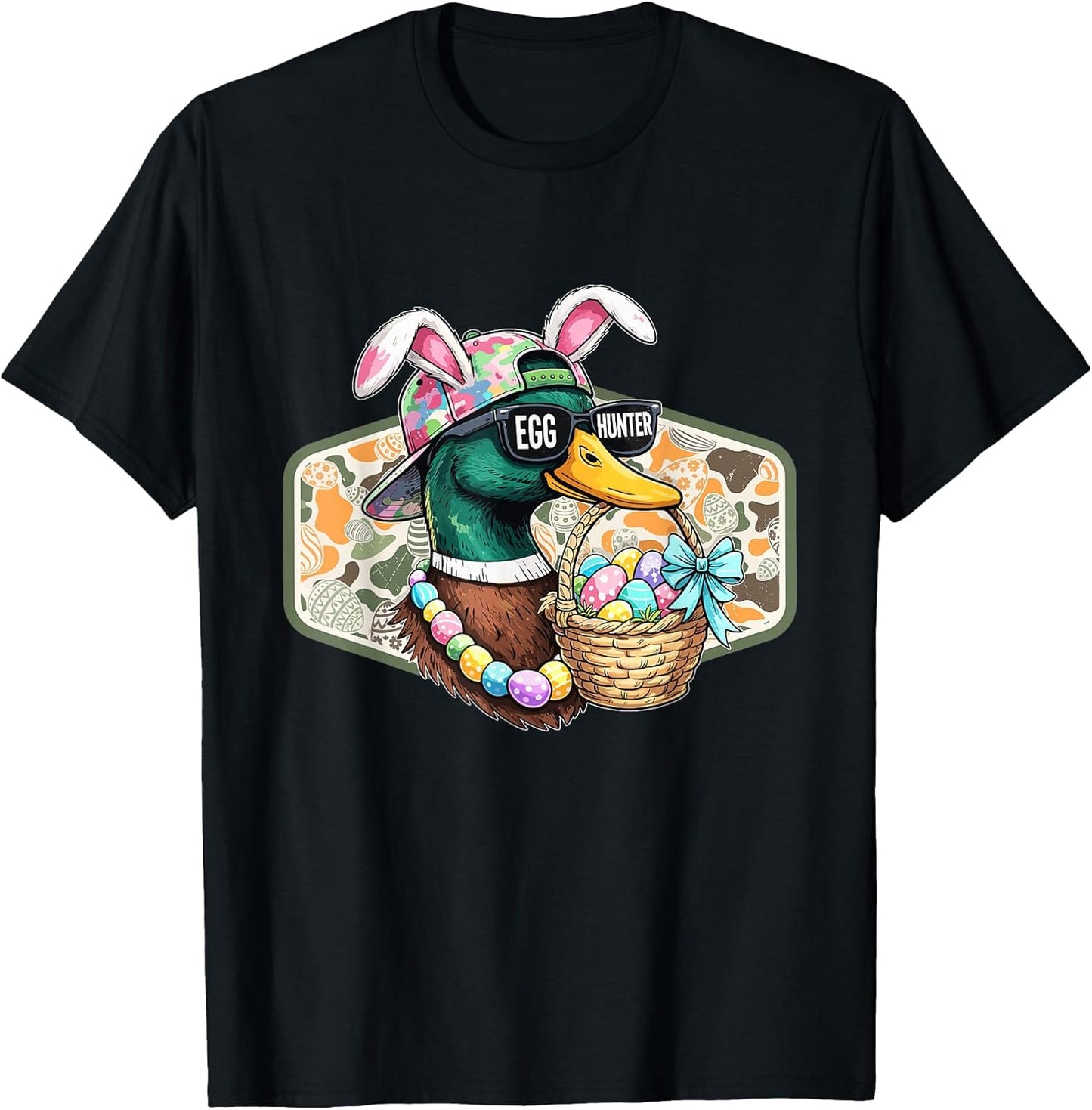 Easter Egg Hunter Cute Bunny Easter Camo Duck Hunting Lover T-Shirt