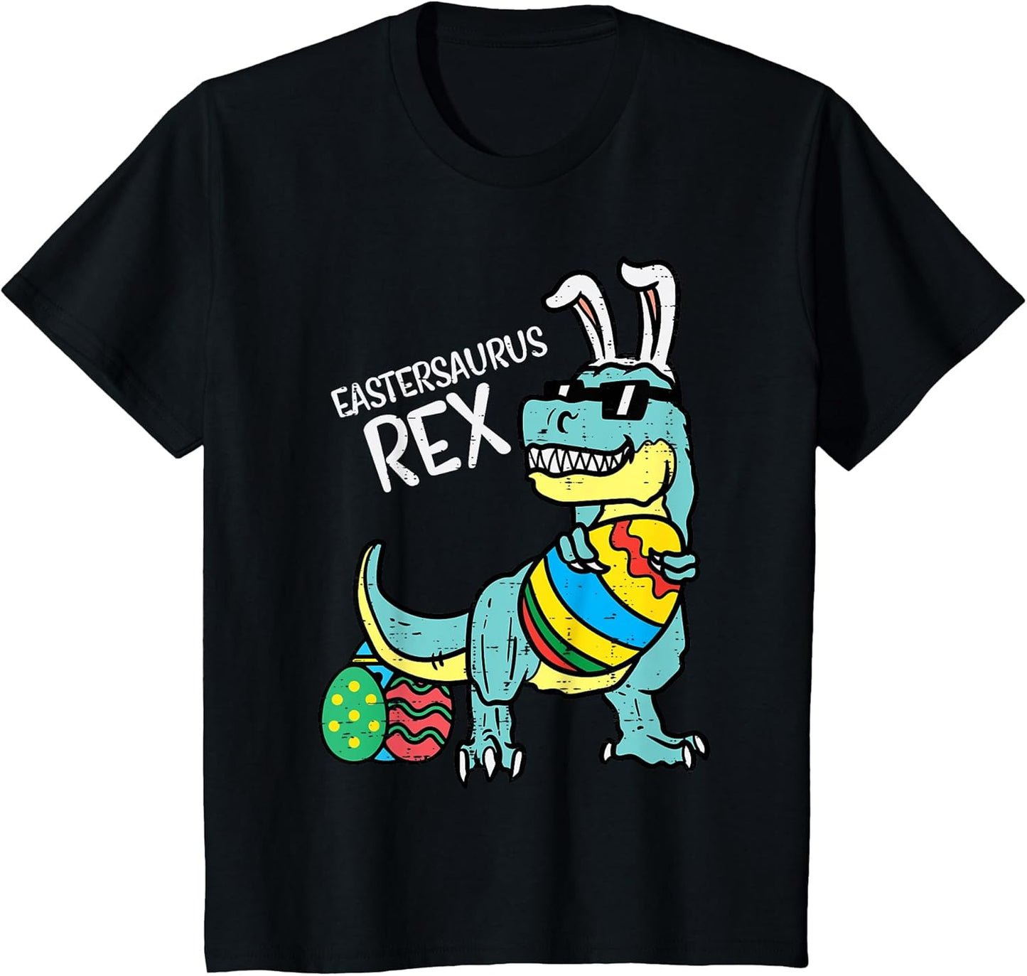 Kids Eastersaurus Rex Easter Trex Bunny Toddler Boys Easter Dino T-Shirt