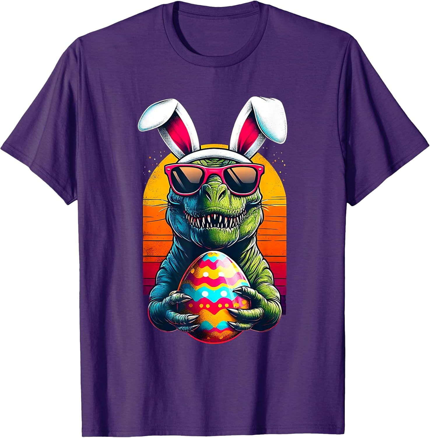 Happy Eastrawr TRex Easter Funny Dinosaur Bunny Egg Hunt Boy T-Shirt