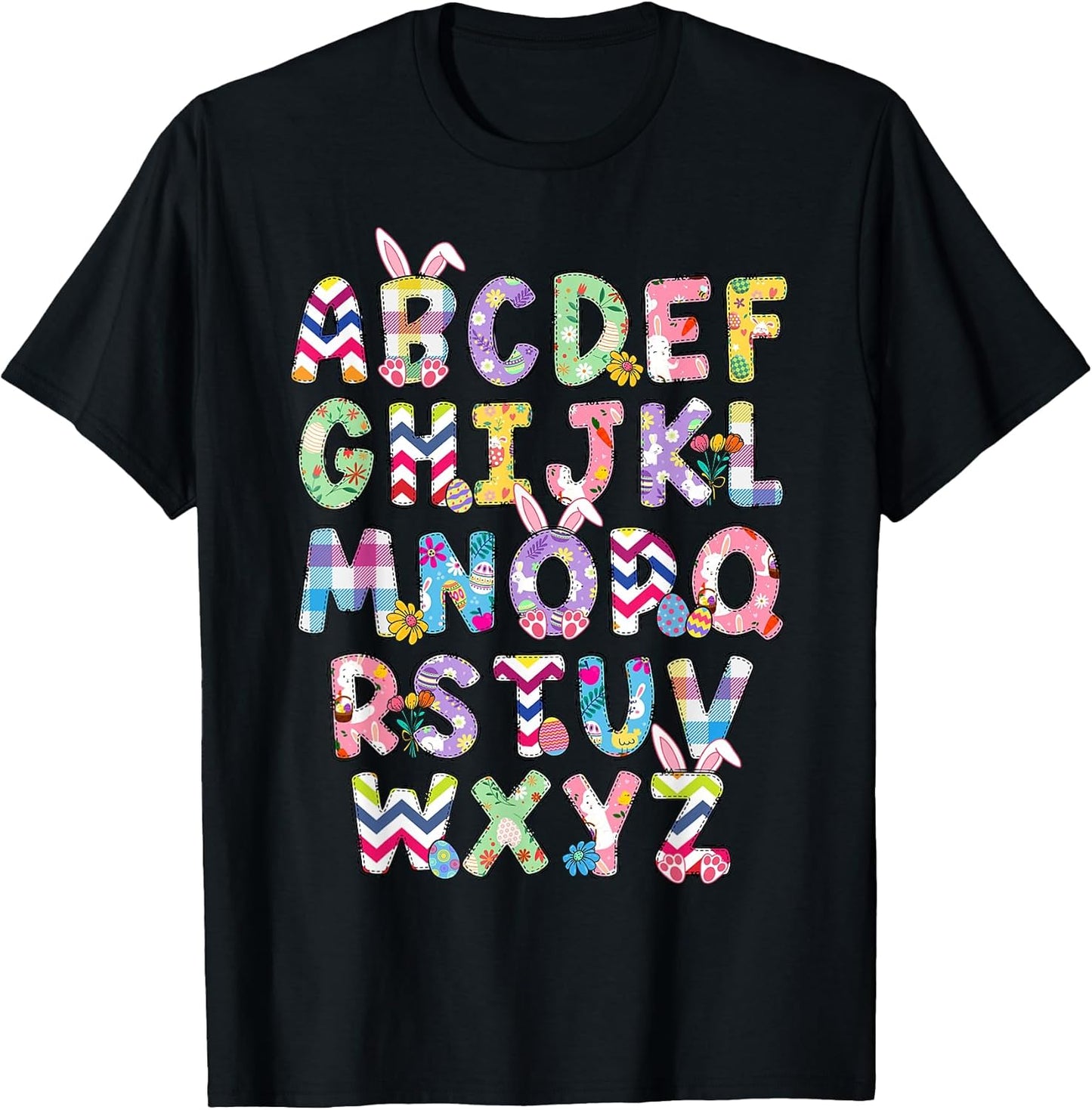 Happy Easter Day Alphabet Abcs Elemeno For Teacher Student T-Shirt