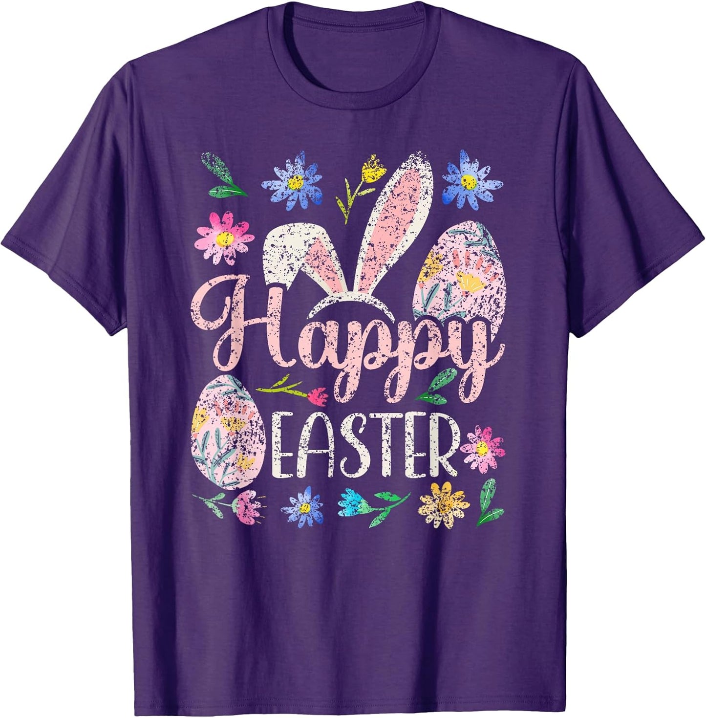 Happy Easter Sayings Egg Bunny T-Shirt