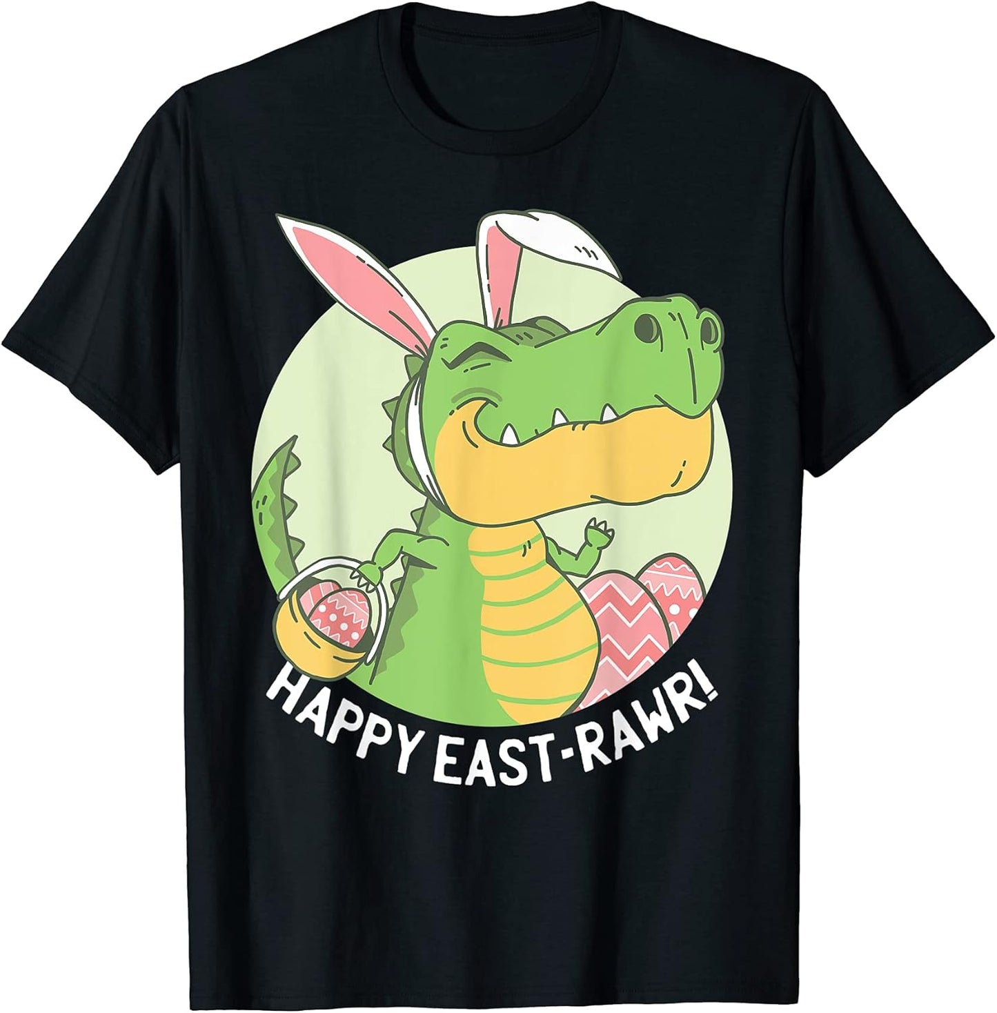 HAPPY EASTRAWR Shirt T Rex Dinosaur Easter Bunny Egg Kids
