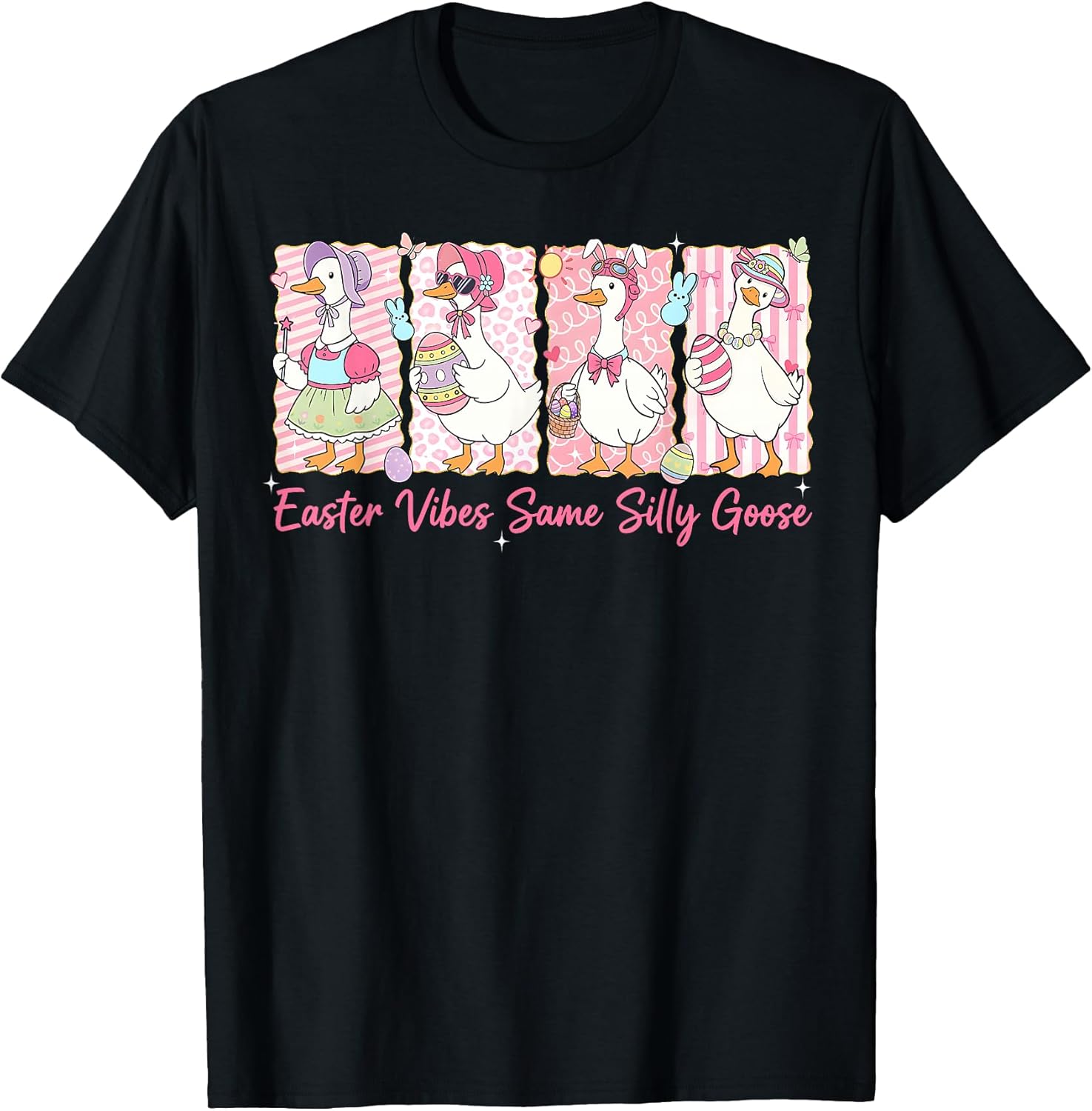 Preppy Easter Vibes Same Silly Goose Coquette Kids Girls T-Shirt