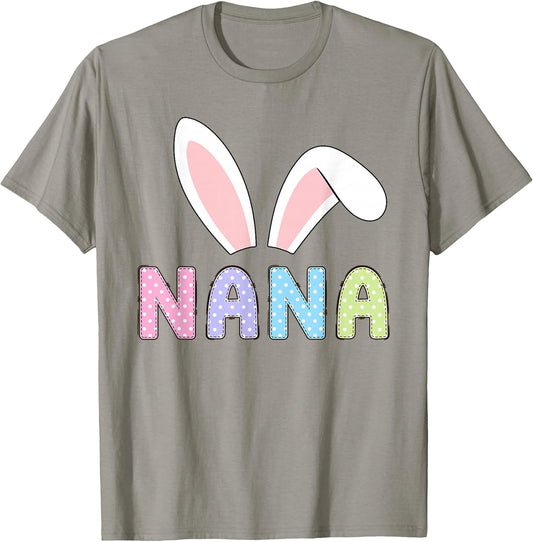 Cute Nana Happy Easter Bunny Matching Family Outfit T-Shirt