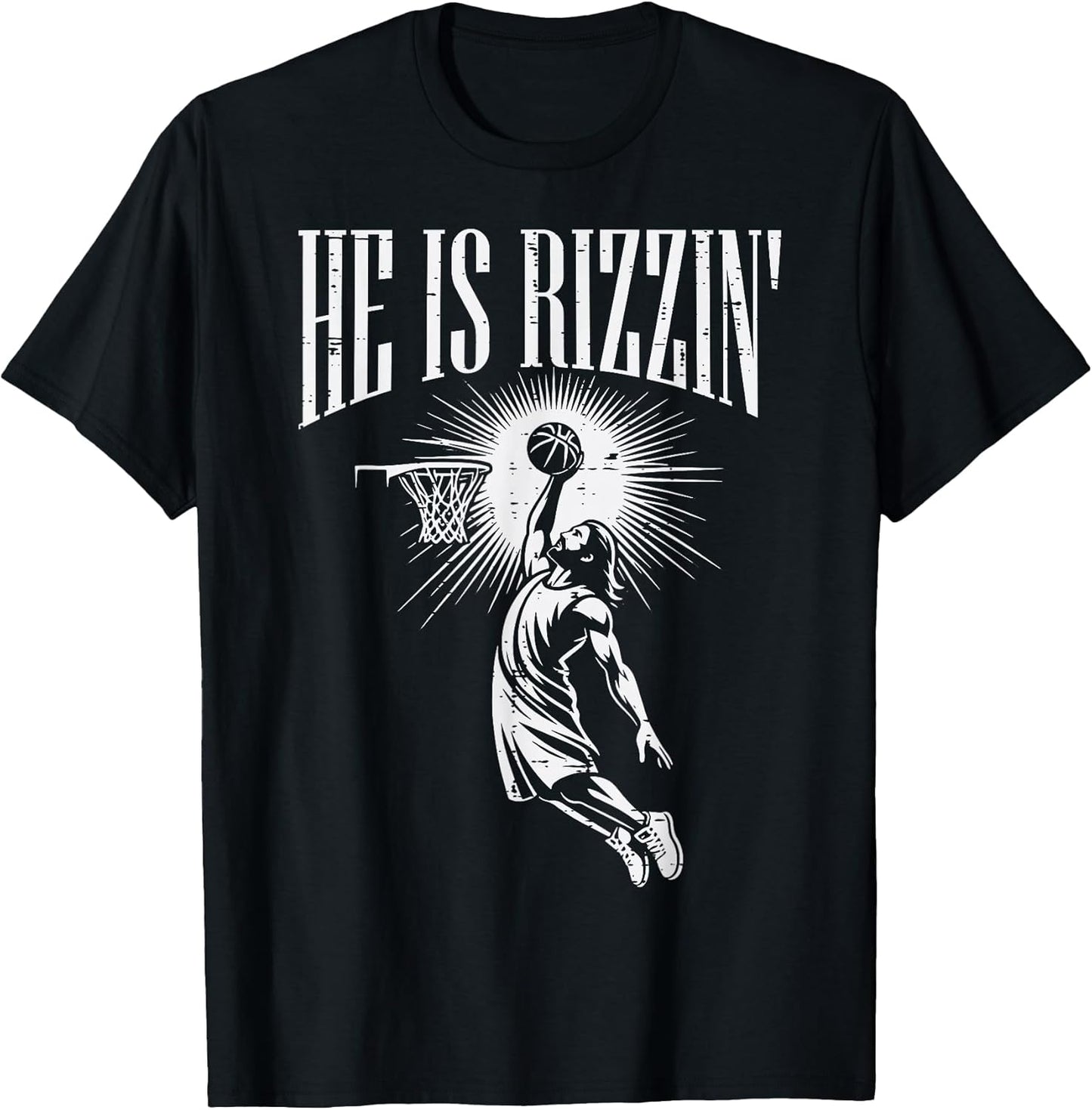 Easter He is Rizzin Christian Religious Boys Kids Men Teen T-Shirt