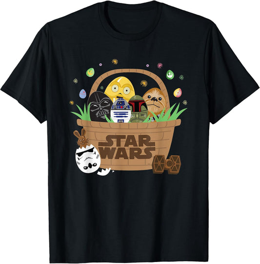 Classic Characters Easter Eggs Basket Funny Spring T-Shirt